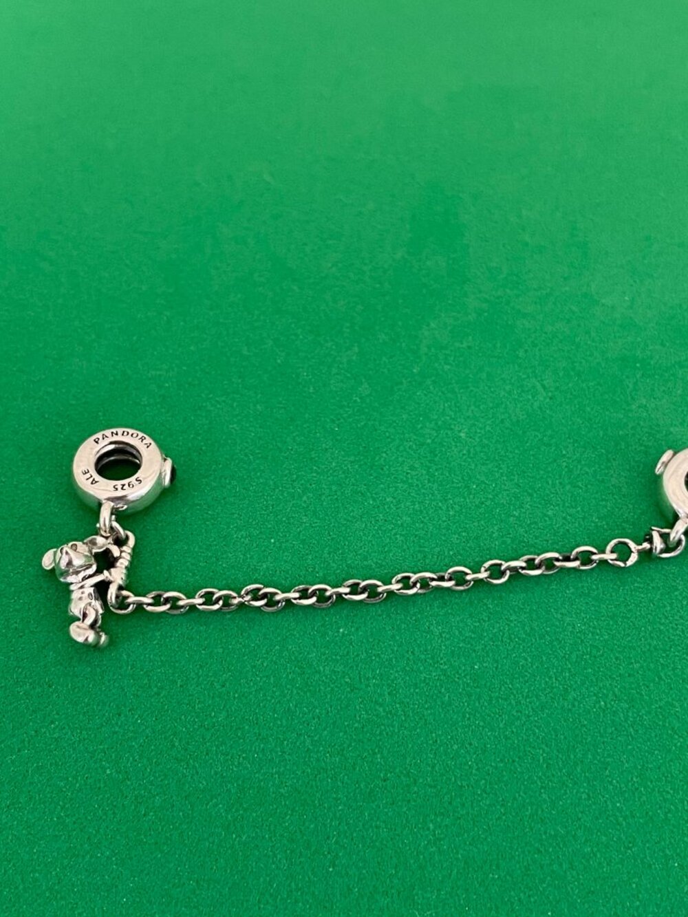 Pandora Disney, Climbing Mickey Safety Chain, Red CZ Sterling silver Charm - Picture 5 of 6